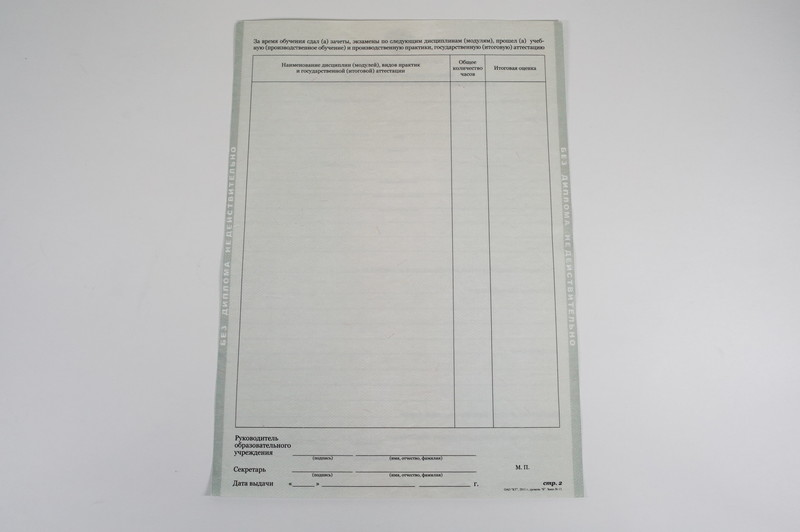 Диплом о начальном образовании  2010-2024 годов в Владимире